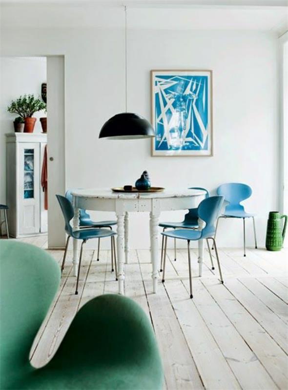 τραπέζια τραπεζαρίας με καρέκλες τραπεζαρία τραπεζαρία στρογγυλές μπλε καρέκλες