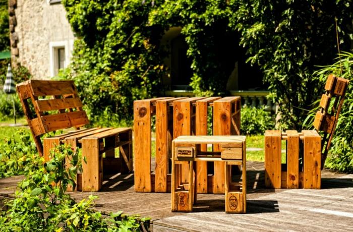 ευρώ παλέτες ξύλινες παλέτες diy έπιπλα έπιπλα κήπου χτίστε μόνοι σας τραπεζοκαρέκλες