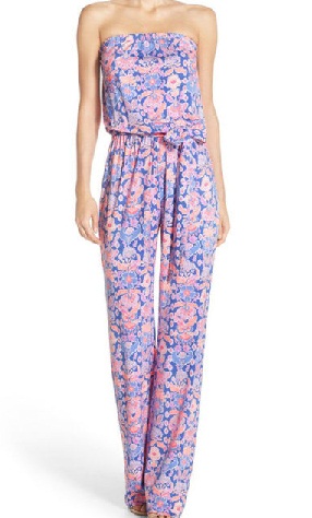 Lilly Print Bayan Abiye Tulumları