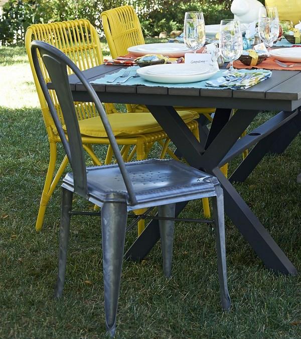 αποκλειστικά έπιπλα κήπου σχεδιασμός κίτρινες καρέκλες