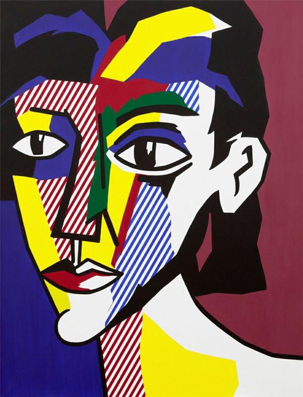 έκφραση neo γυναίκα πορτρέτο roy lichtenstein