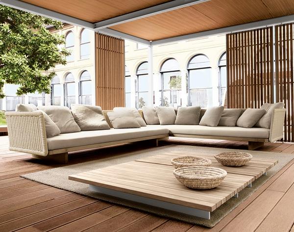 εξωτερική σχεδίαση paula lenti κομμάτια επίπλων χαμηλός γωνιακός καναπές