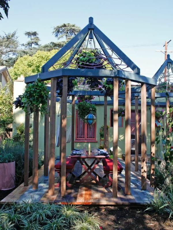 εξωτερική σχεδίαση κήπου πέργκολα ιδέες εξαιρετική οροφή