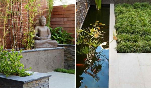 ιδέες εξωτερικού ασιατικού κήπου βεράντας zen deco