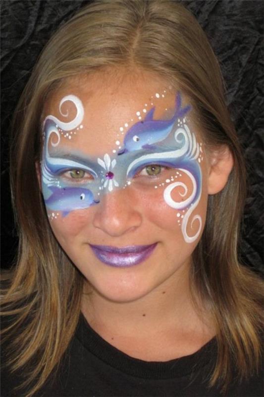 ιδέες ζωγραφικής προσώπου γοργόνα make up