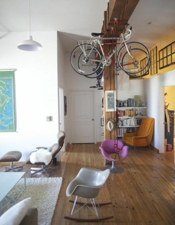 βάση ποδηλάτου σχεδιασμός δημιουργικές ιδέες διαβίωσης στο σπίτι