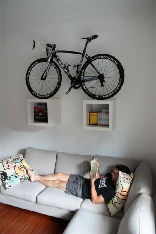 ιδέα για βάση ποδηλάτου πρακτικά ράφια τοίχου