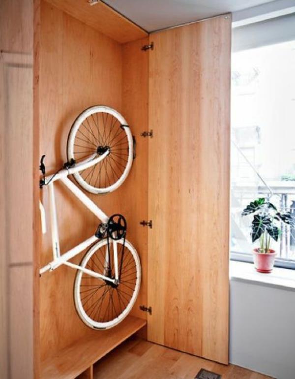 πρωτότυπο ντουλάπι ιδεών για βάσεις τοίχου ποδηλάτου