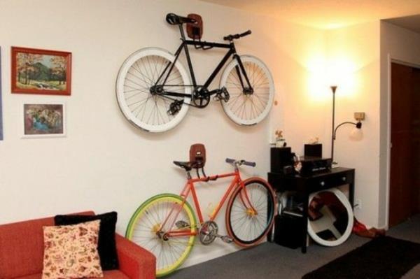 ποδήλατο τοίχου σαλόνι εκμεταλλευτείτε το χώρο