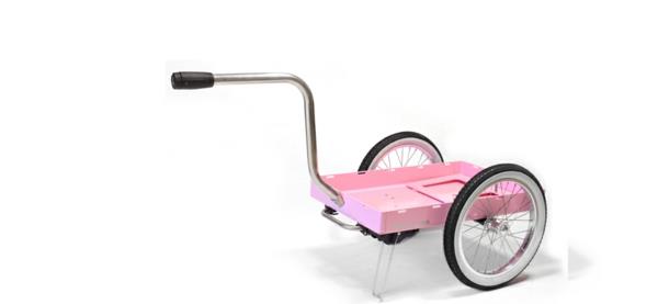 ρυμουλκούμενο ποδήλατο ροζ πλαίσιο