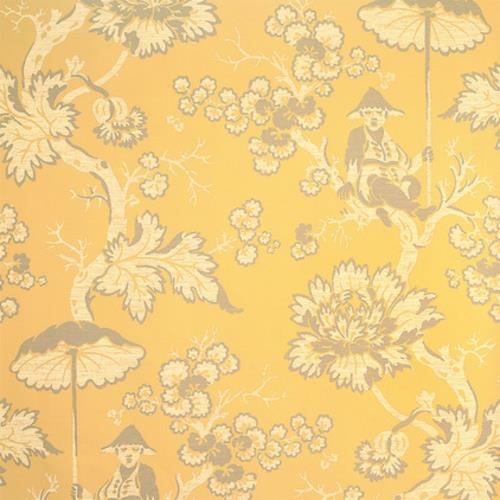 φανταστικά σχέδια φουαγιέ με ταπετσαρία κίτρινο floral μοτίβο κομψό