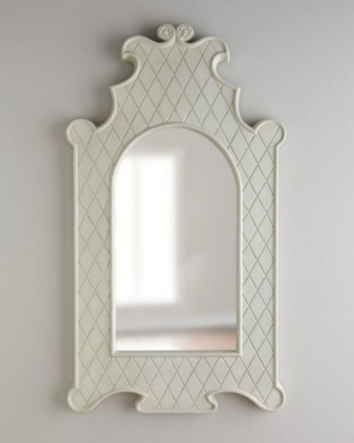 Φανταστικά σχέδια φουαγιέ με κλασική ταπετσαρία τοίχου με πλαίσιο καθρέφτη