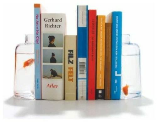 Bookends γυάλινο νερό ψάρια πρωτότυπο