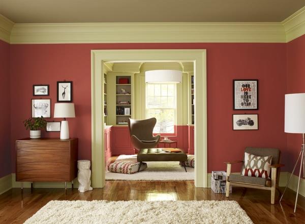 χρώματα κομψές ιδέες καρέκλα σχεδιασμός τοίχου σαλόνι