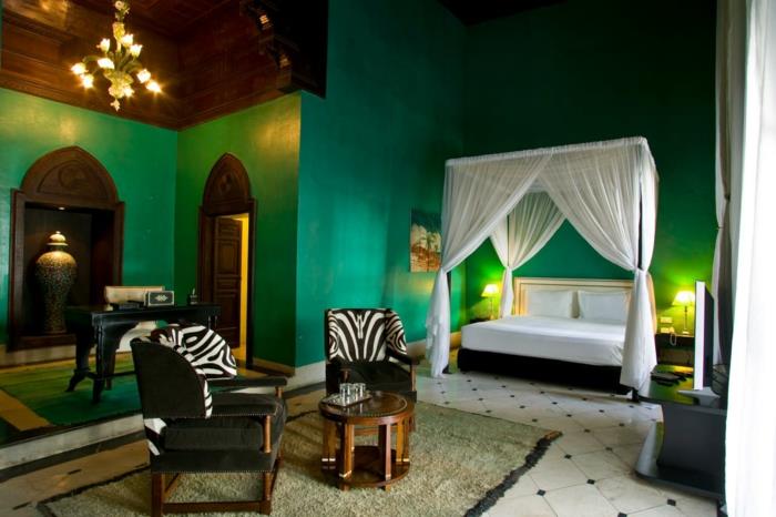 χρώματα μοντέρνες αποχρώσεις στο μοντέρνο υπνοδωμάτιο κυνηγούν πράσινους τοίχους