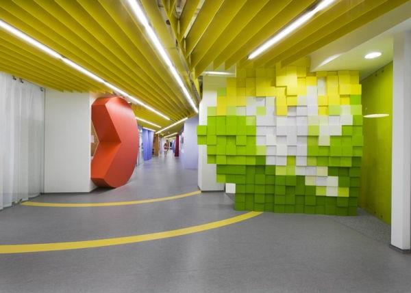 χρωματικό σχέδιο διάδρομο κίτρινο γεωμετρικό