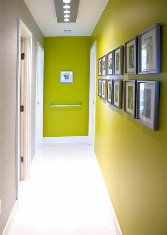 χρώμα σχεδιασμού διάδρομο κίτρινο πράσινο νέον