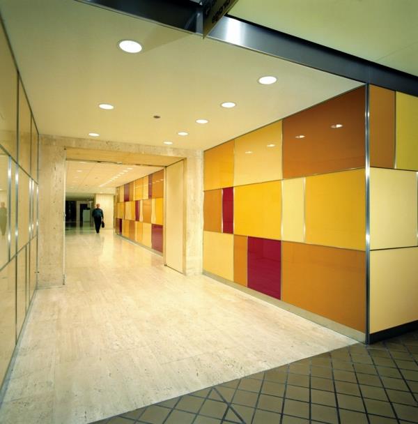 χρώμα σχεδιασμού διάδρομο κίτρινο κόκκινο καφέ υψηλή γυαλάδα