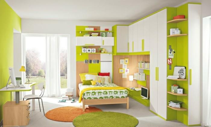 σχέδιο σχεδίου παιδικό δωμάτιο μικρό παιδικό δωμάτιο πράσινο λευκό