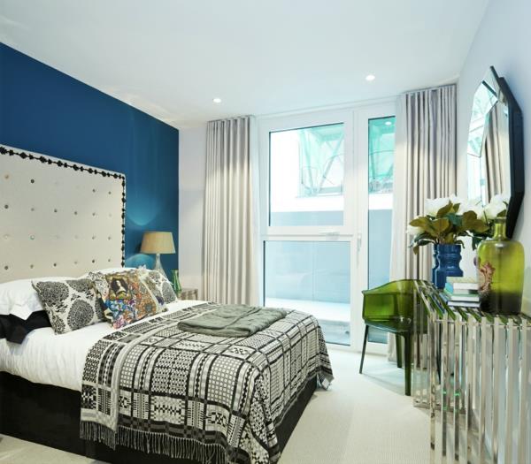 χρώμα σχεδιασμό διαμέρισμα υπνοδωμάτιο μπλε