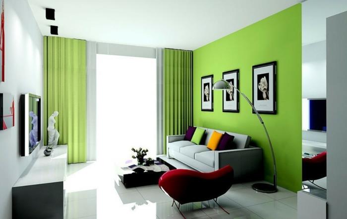 έγχρωμη σχεδίαση σαλόνι σχεδιασμός τοίχου σχεδιασμός τοίχου πράσινο φως