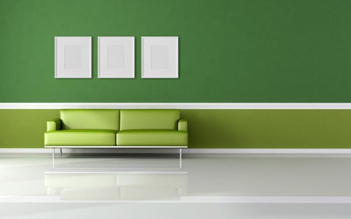 έγχρωμη σχεδίαση σαλόνι σχεδιασμός τοίχου σχεδιασμός τοίχου πράσινο φως σκούρο