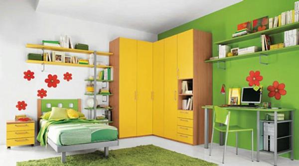 ιδέα χρώματος σαλόνι κίτρινη ντουλάπα