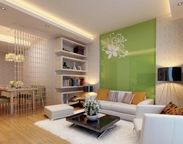 ιδέα χρώματος σαλόνι πράσινο υψηλής στιλπνότητας αυτοκόλλητο τοίχου