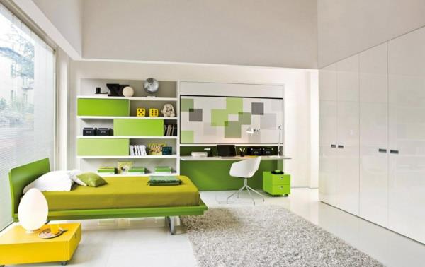ιδέες χρώματος σαλόνι πράσινο παιδικό δωμάτιο