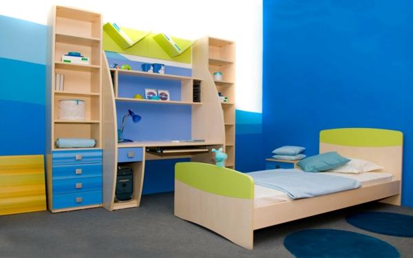 ιδέα χρώματος σαλόνι παιδικό δωμάτιο ανοιχτόχρωμο ξύλο