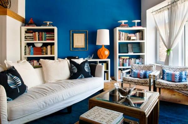 ιδέες χρώματος σαλόνι μπλε θάλασσας