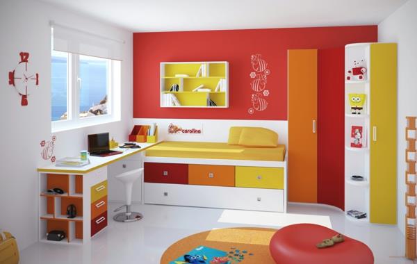 παιδικό δωμάτιο επιπλωμένο σε χρώμα