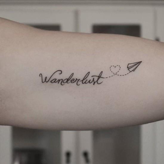πρόστιμο ιδέες για τατουάζ wanderlust βραχίονα