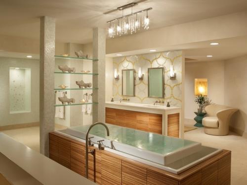 υπνοδωμάτιο μπάνιου feng shui ενσωματωμένη μπανιέρα