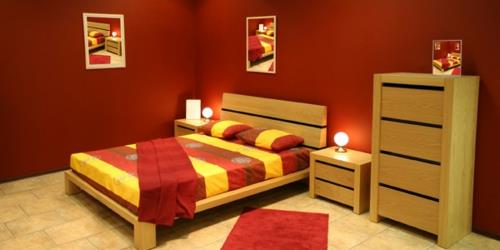 ευθυγράμμιση κρεβατιού feng shui κόκκινο κίτρινο κρεβάτι