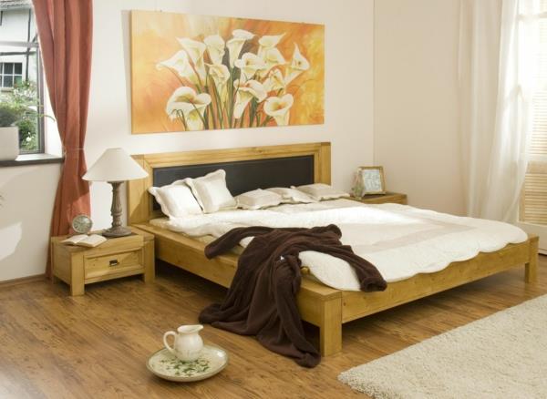 κρεβάτι φενγκ σούι ξύλινο κρεβάτι χαμηλό υπνοδωμάτιο σε ασιατικό στιλ