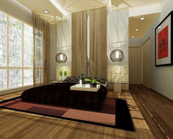 υπνοδωμάτιο φενγκ σούι με ασιατικά στυλ εσωτερικού χώρου