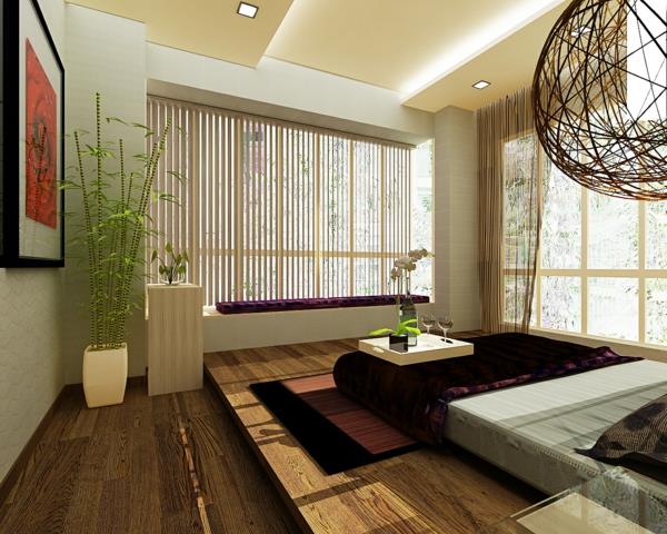 κρεβάτι φενγκ σούι ασιατικό στυλ υπνοδωμάτιο εσωτερικού χώρου