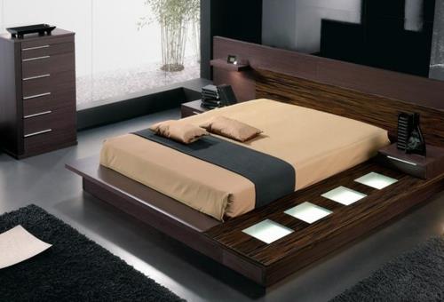 φενγκ σούι ενεργειακό υπνοδωμάτιο κρεβάτι ξύλο καφέ μπεζ