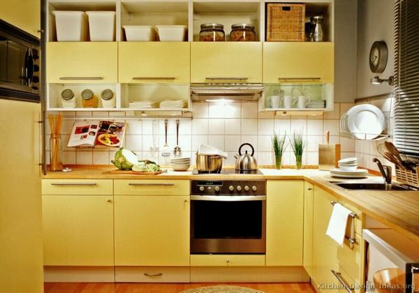 ιδέες feng shui κίτρινο νεροχύτη φούρνου ψυγείο φωτεινό κίτρινο
