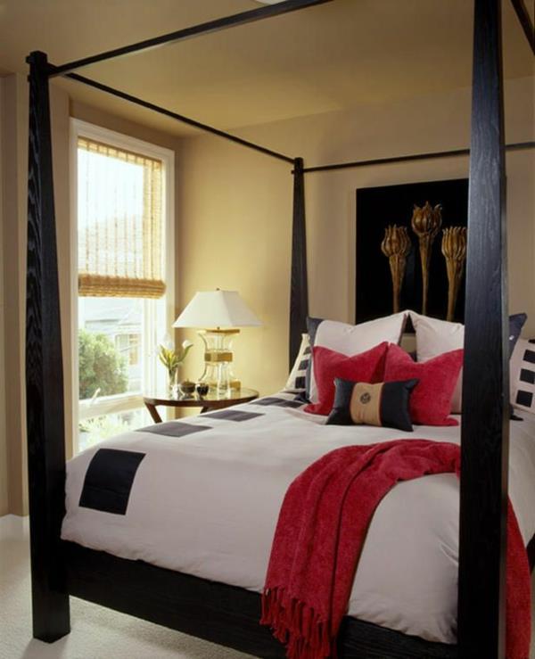υπνοδωμάτιο φενγκ σούι με ξύλινο κρεβάτι