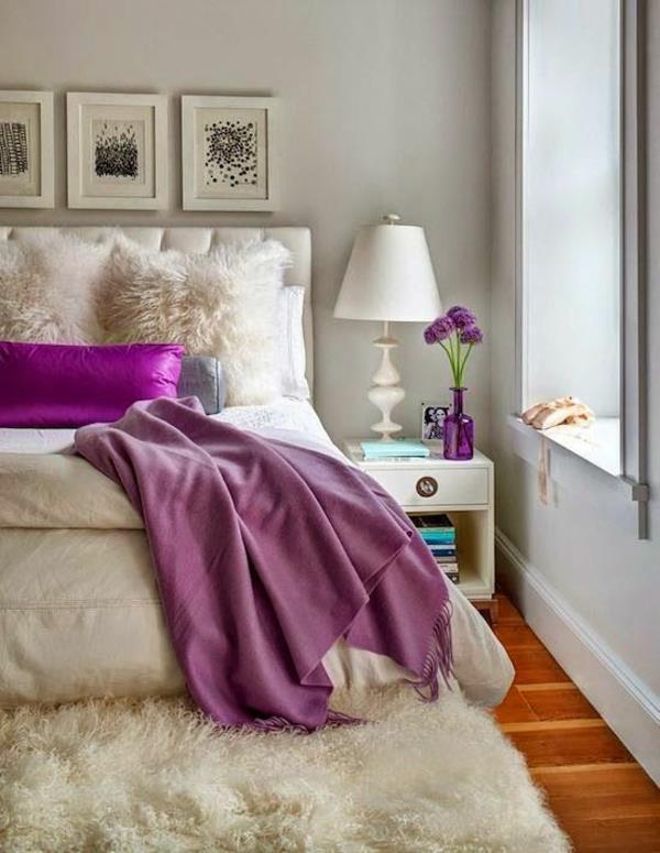υπνοδωμάτιο φενγκ σούι επιπλωμένο με μαλακά χαλιά κρεβατιού