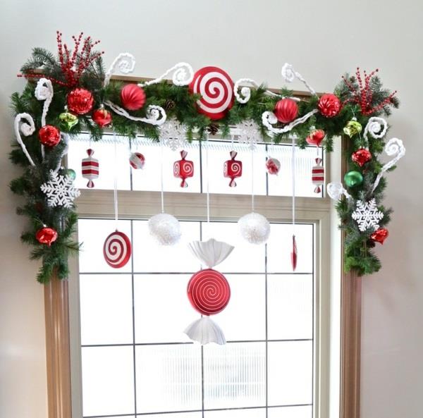 διακόσμηση παραθύρων Χριστούγεννα δημιουργική χριστουγεννιάτικη διακόσμηση παράθυρο