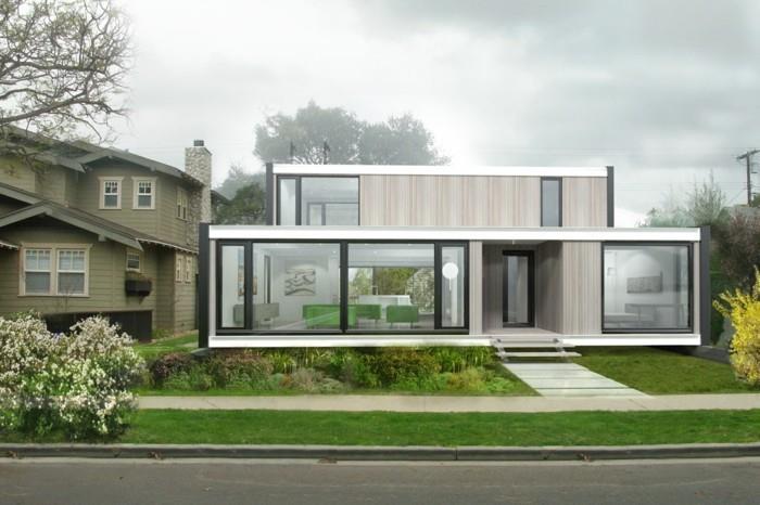 Fertghaus σχεδιασμός σύγχρονης αρχιτεκτονικής με μια φανταχτερή πρόσοψη σπιτιού