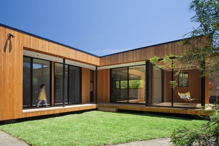 prefab house μοντέρνα αρχιτεκτονική μικρά ξύλινα πάνελ