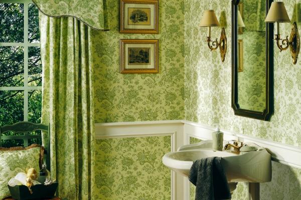 πράσινα φρέσκα χρώματα ιδέες ταπετσαρία υγρή ταπετσαρία δωματίου για το μπάνιο