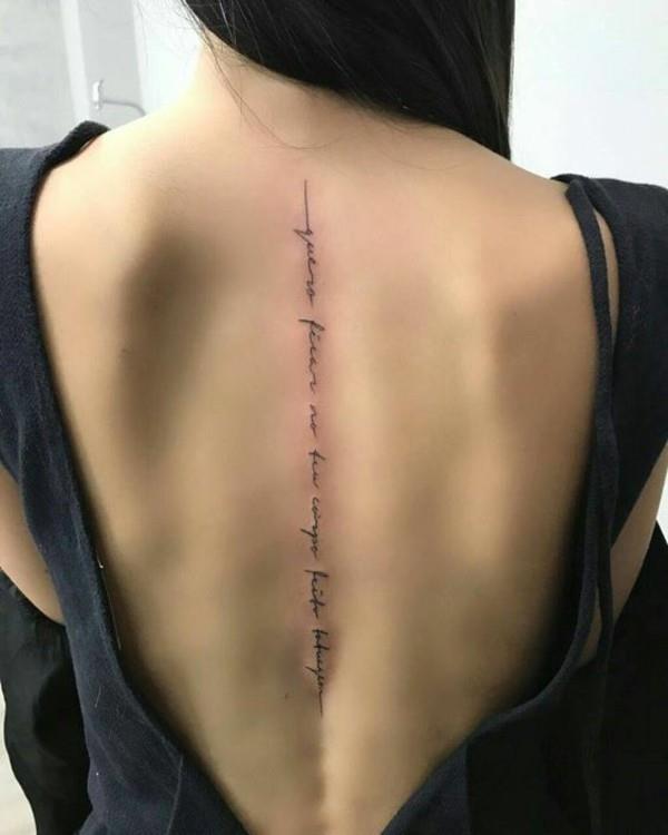 filigree γραμματοσειρά σπονδυλική στήλη τατουάζ γυναίκες τατουάζ