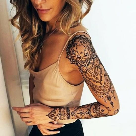ιδέες τατουάζ με μανίκια από δαντέλα για γυναίκες