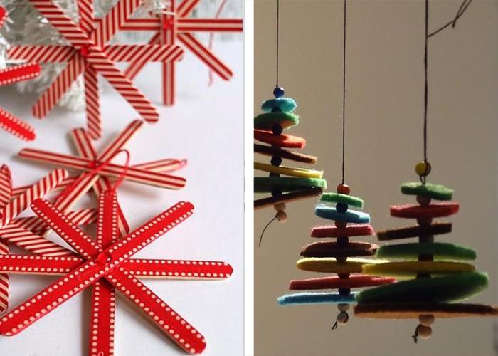 χριστουγεννιάτικα διακοσμητικά από ύφασμα από τσόχα, φτιάξτε χειροτεχνίες Χριστουγέννων μόνοι σας με παιδιά