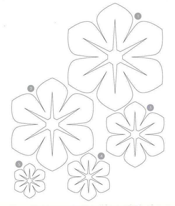 Φτιάξτε λουλούδια από τσόχα μόνοι σας ιδέες διακόσμησης μοτίβο στένσιλ